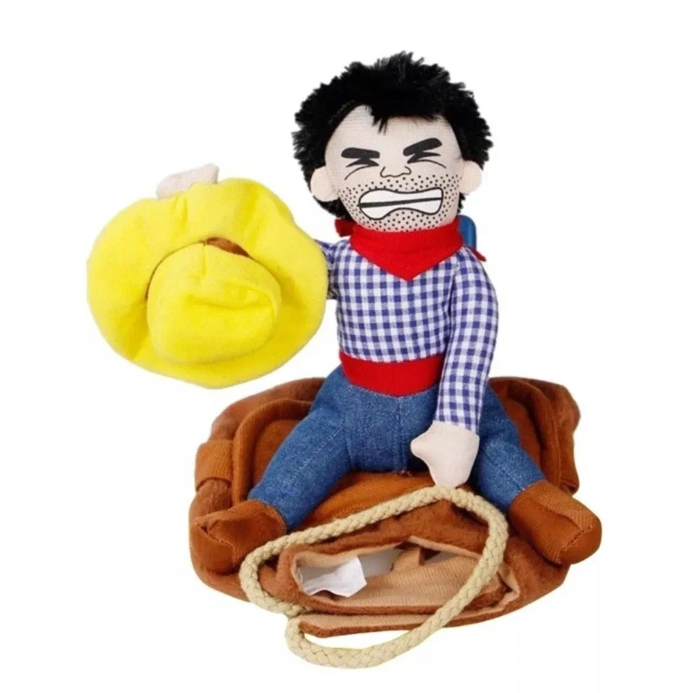Funny‎ Pet Dog Riding Horse Cowboy Saddle Pet Costume Party Costume Clothes